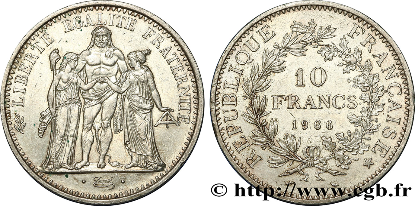 10 francs Hercule 1966  F.364/4 TTB 