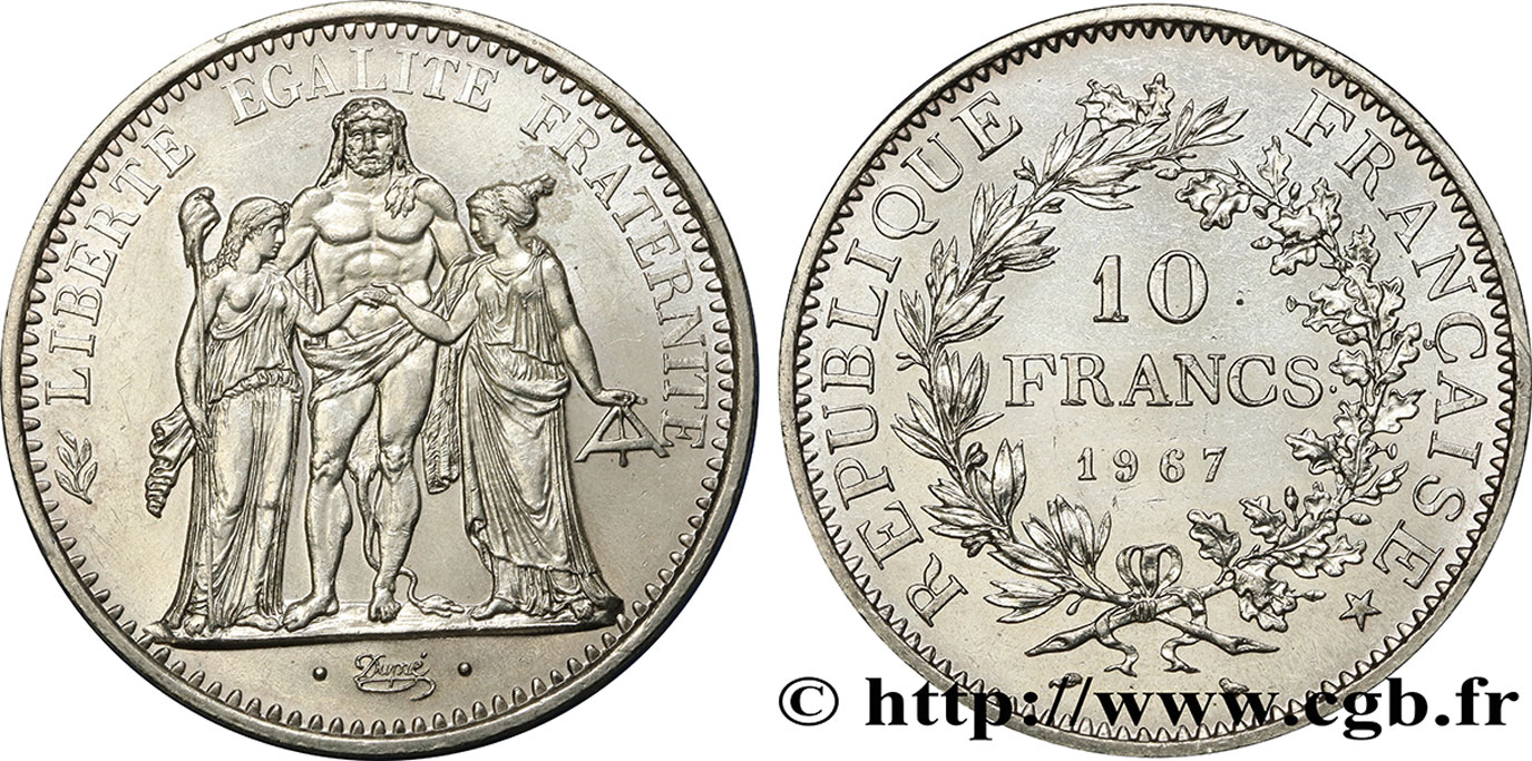 10 francs Hercule 1967  F.364/5 SUP 
