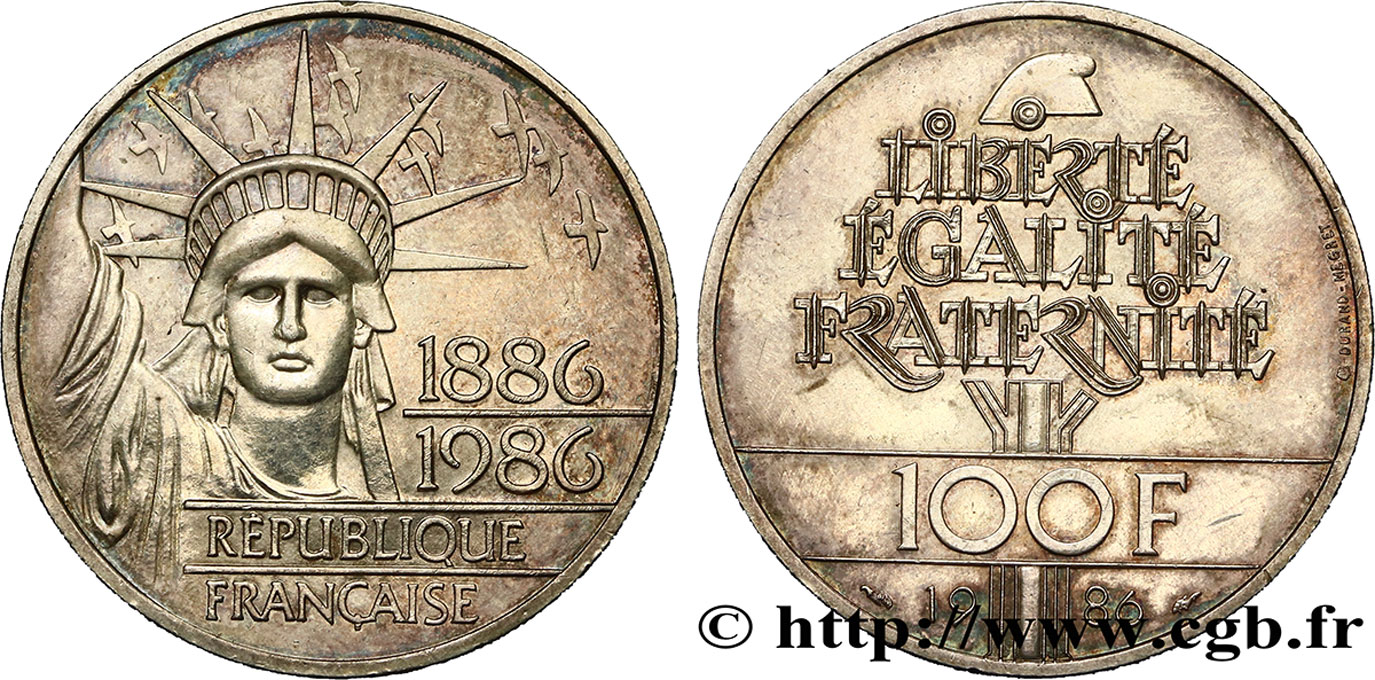 100 francs Liberté (Statue de la) 1986  F.454/2 TTB52 