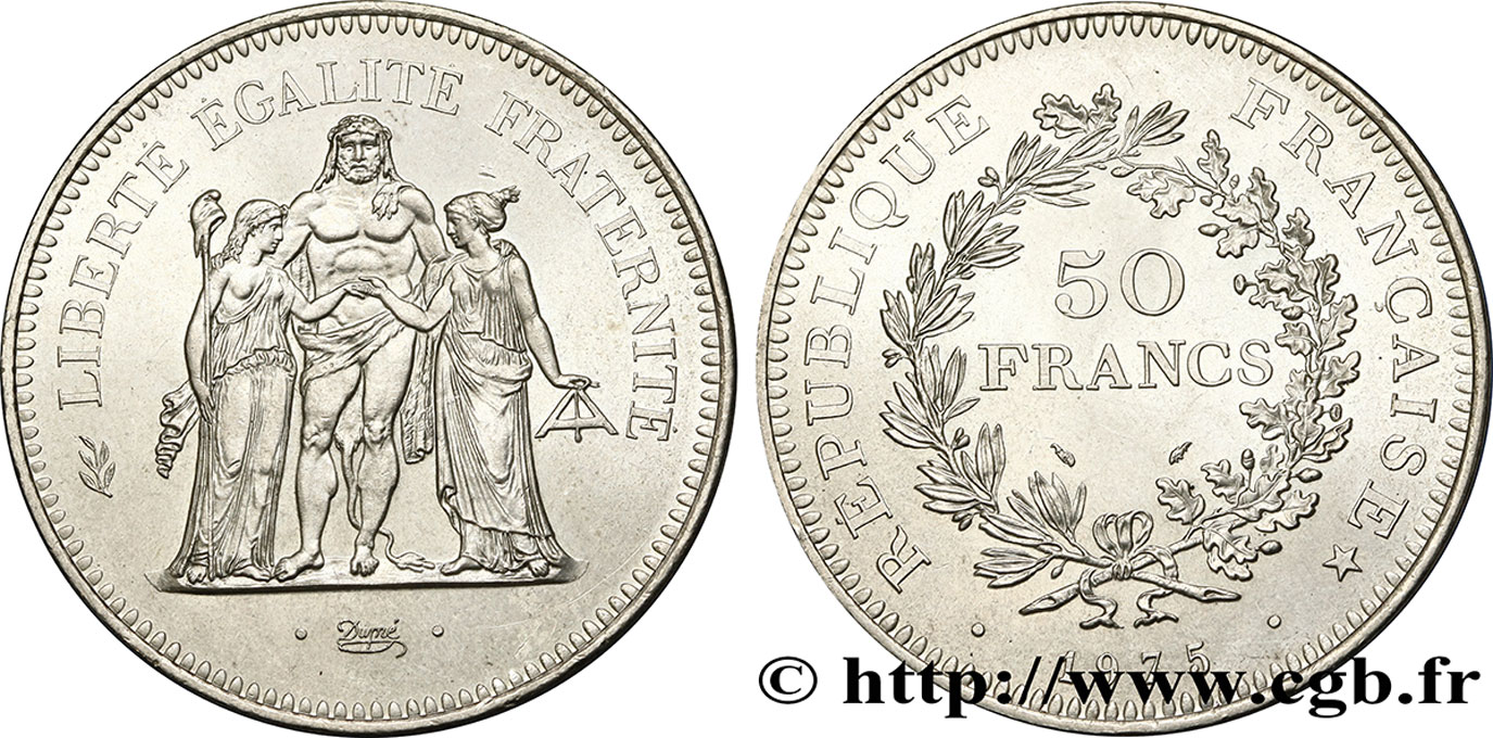 50 francs Hercule 1975  F.427/3 SUP55 
