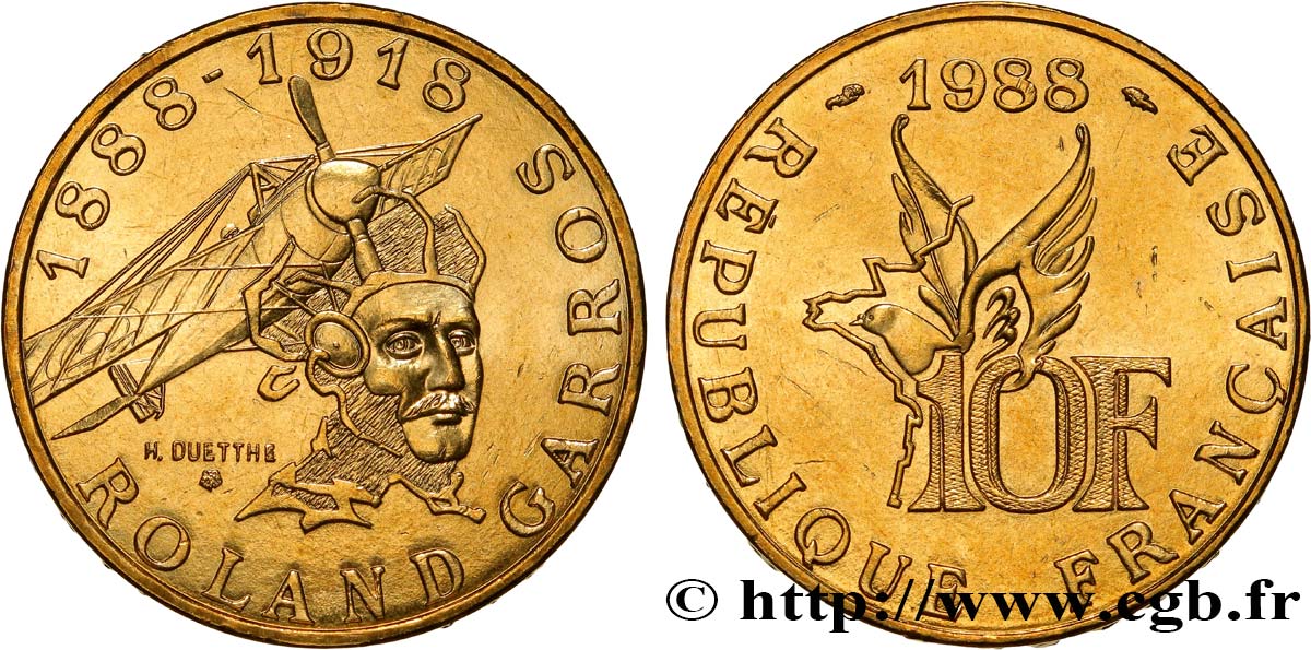10 francs Roland Garros 1988  F.372/2 EBC62 