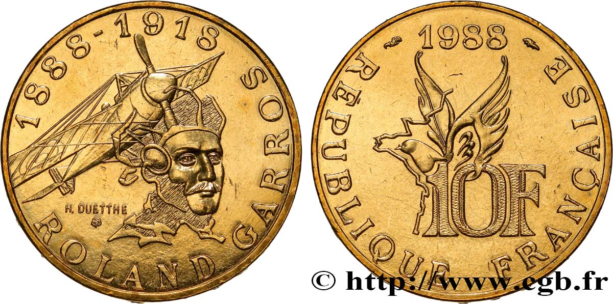 10 francs Roland Garros 1988  F.372/2 SPL62 