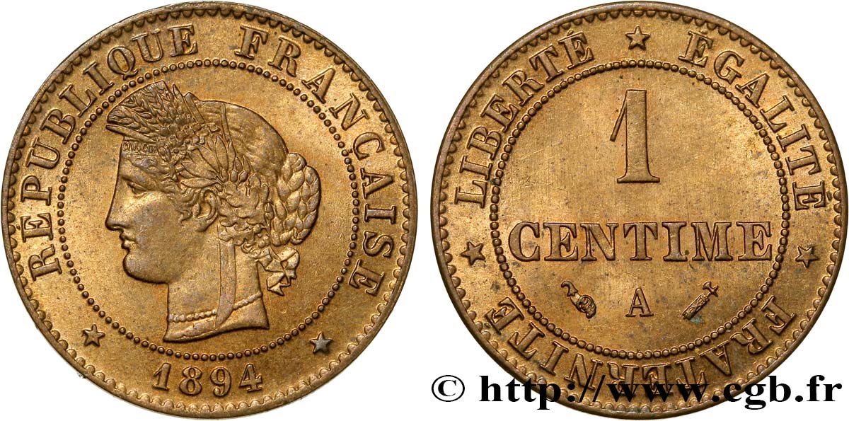 1 centime Cérès 1894 Paris F.104/21 SUP60 