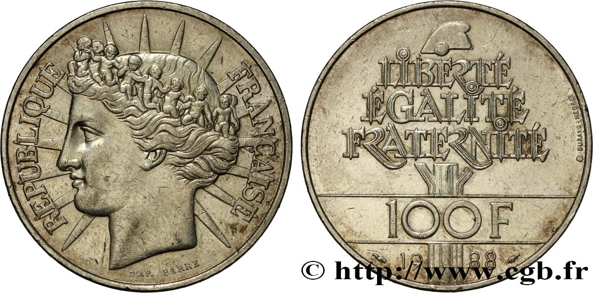 100 francs Fraternité 1988  F.456/2 TTB52 