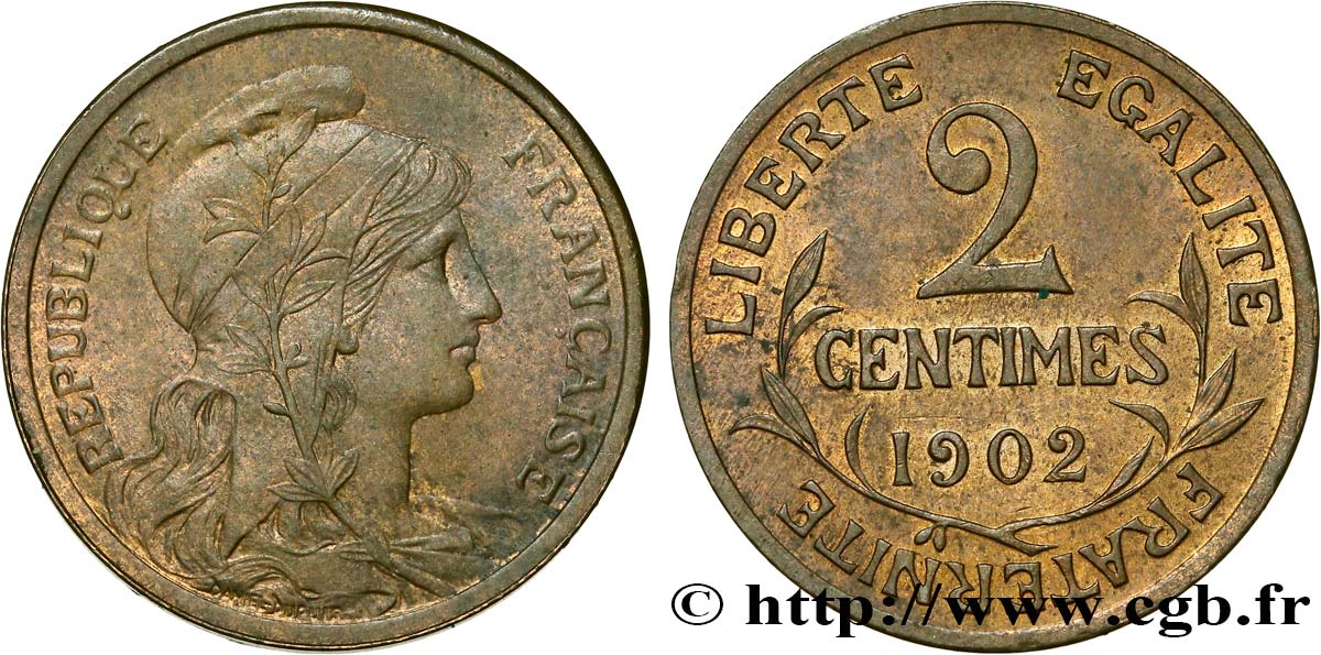 2 centimes Daniel-Dupuis 1902 Paris F.110/7 TTB54 