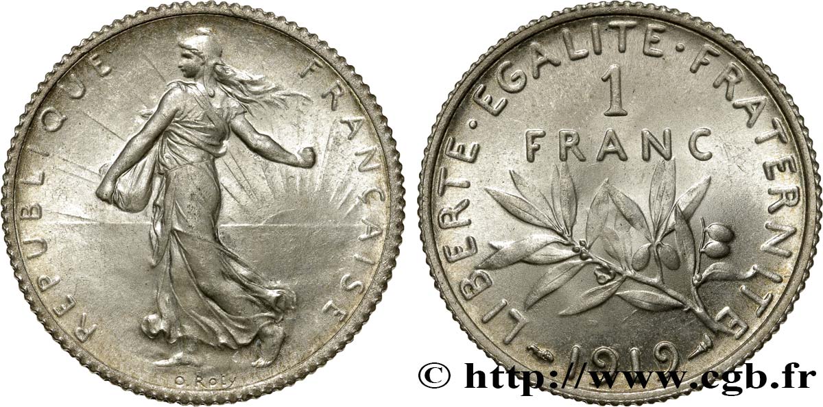 1 franc Semeuse 1919 Paris F.217/25 SPL63 