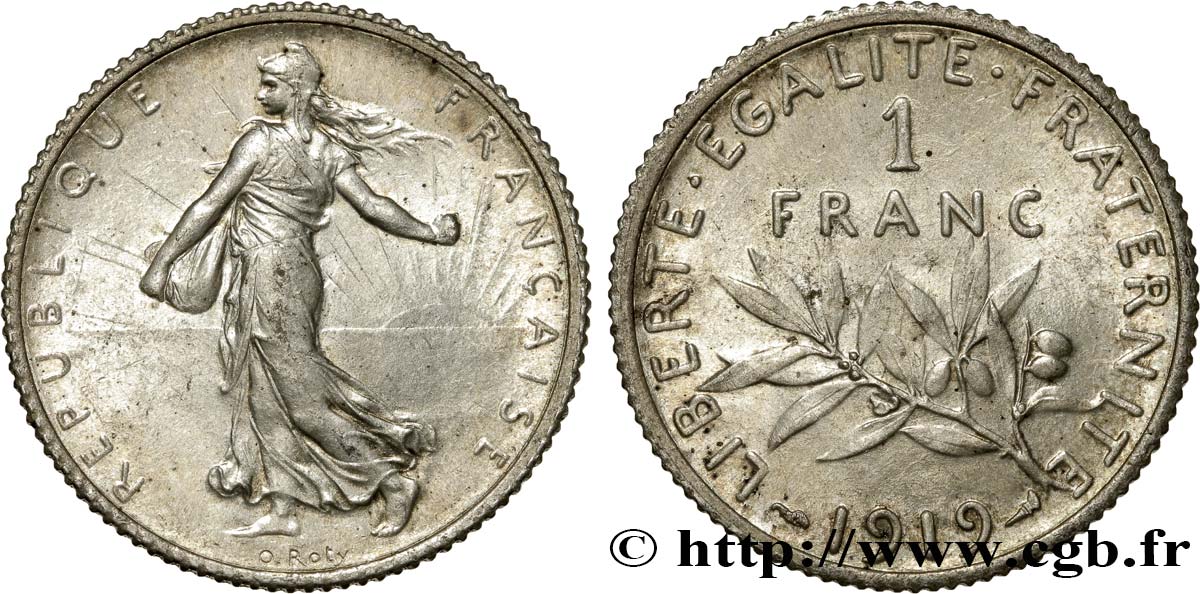 1 franc Semeuse 1919 Paris F.217/25 MS60 
