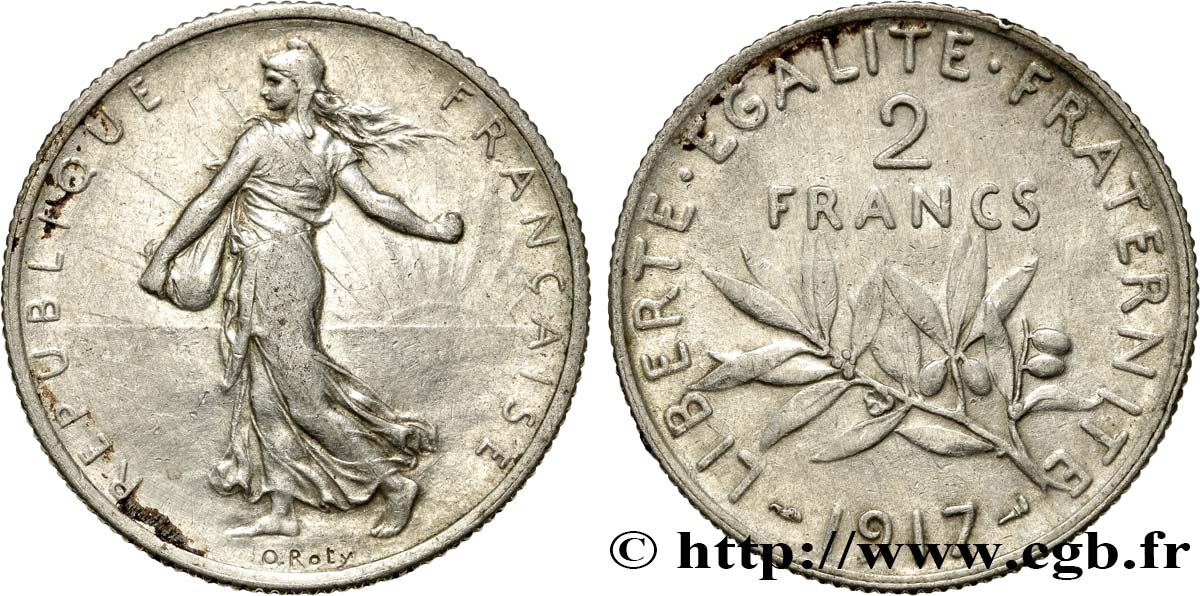 2 francs Semeuse 1917  F.266/19 TTB50 