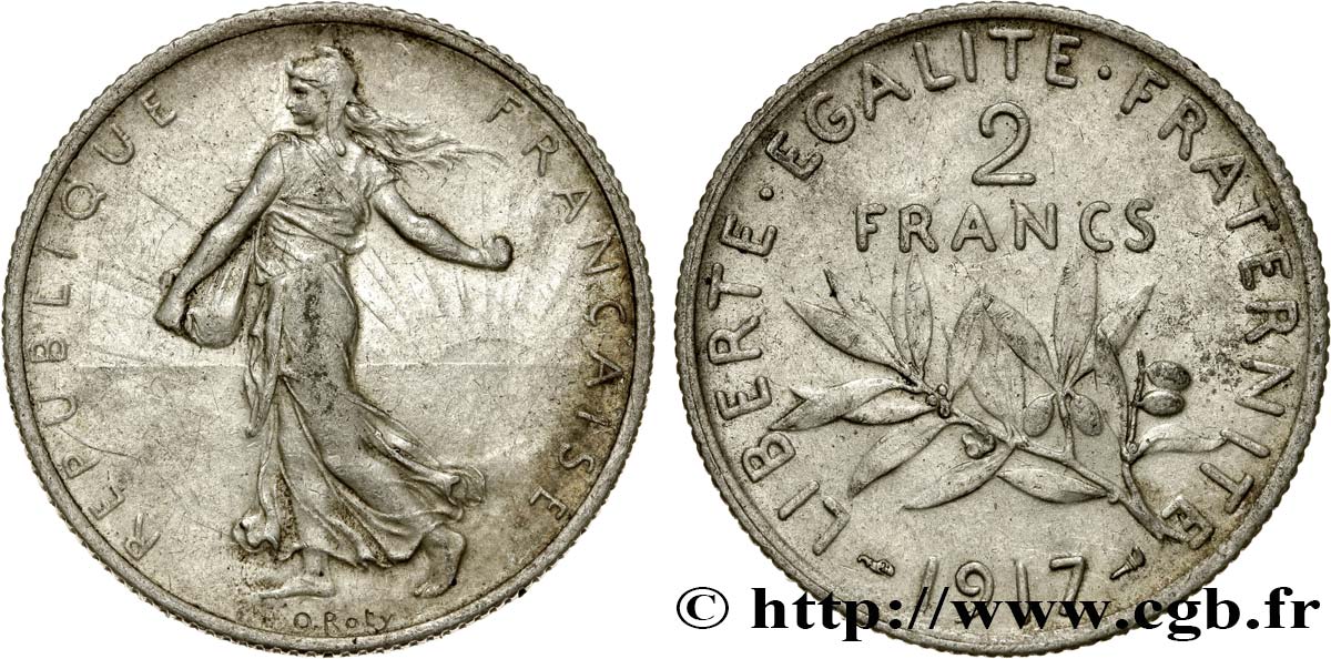 2 francs Semeuse 1917  F.266/19 SUP58 