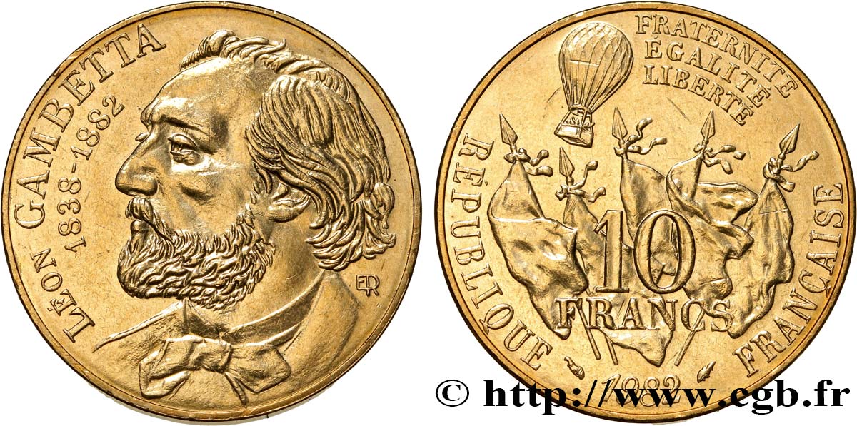 10 francs Gambetta 1982  F.366/2 SUP55 