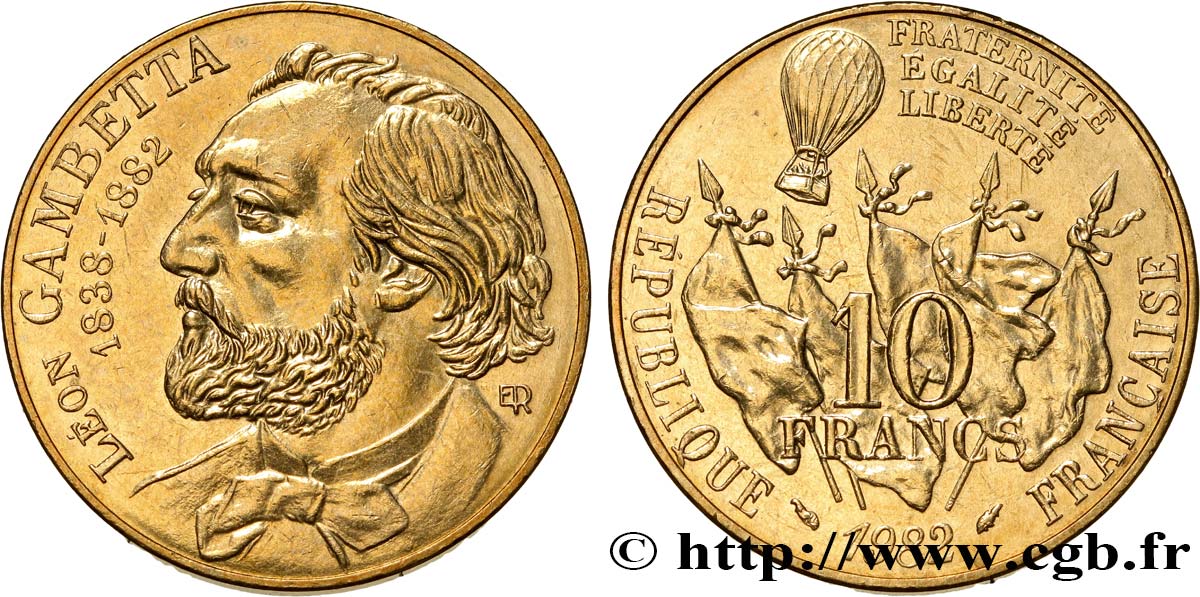 10 francs Gambetta 1982  F.366/2 SUP55 