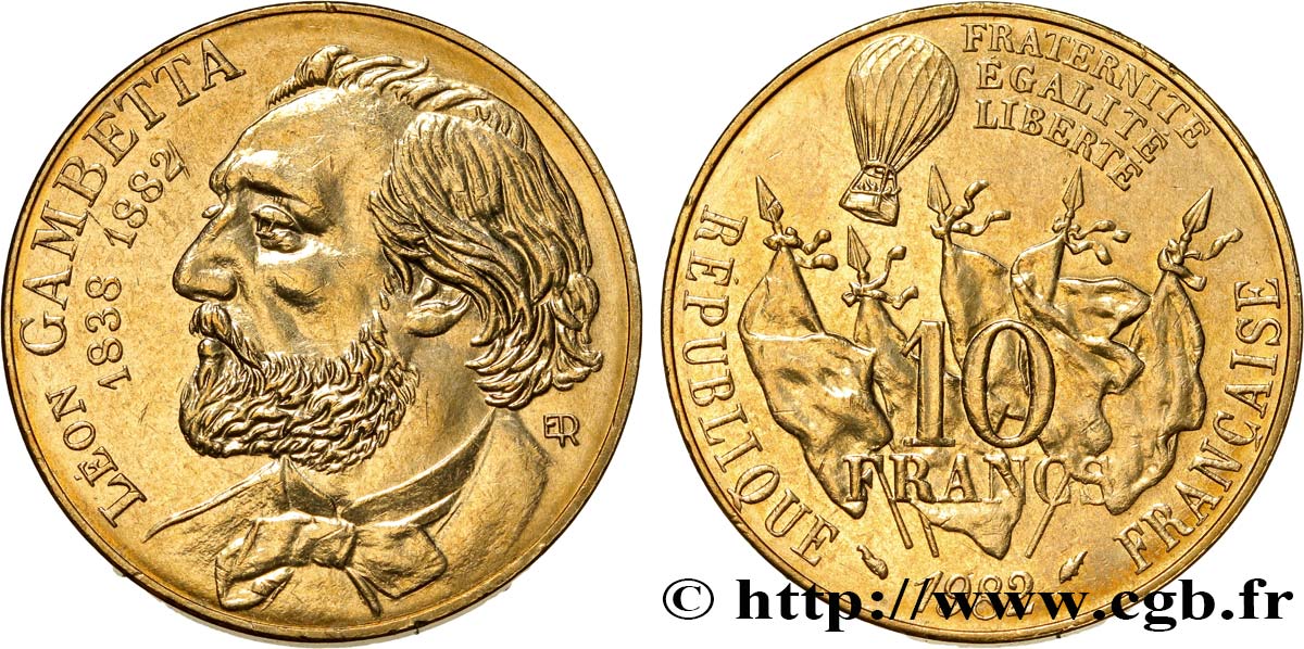 10 francs Gambetta 1982  F.366/2 SUP55 