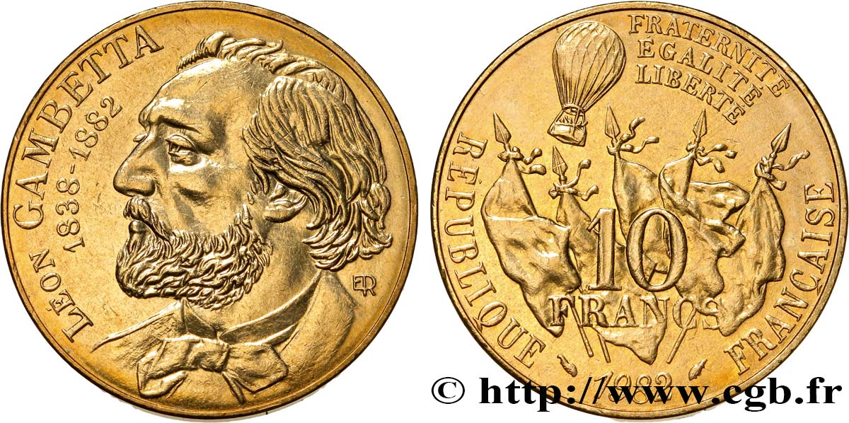 10 francs Gambetta 1982  F.366/2 SUP55 