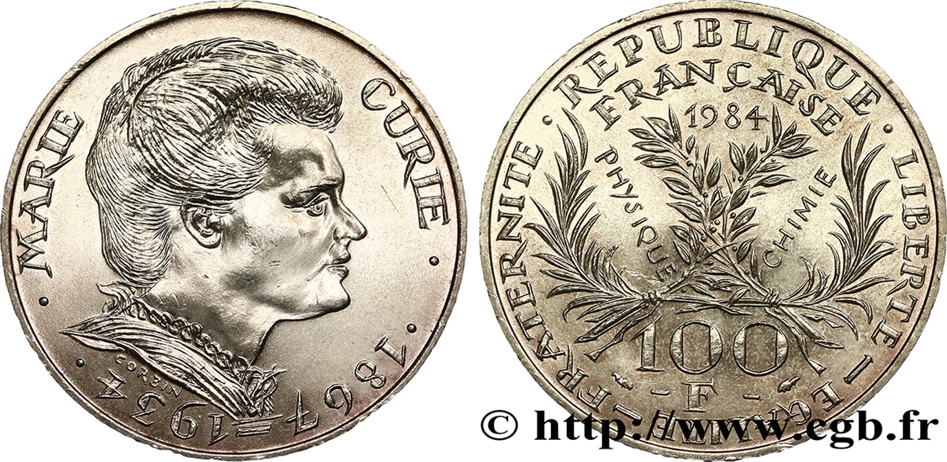 100 francs Marie Curie  1984 Paris F.452/2 SUP55 