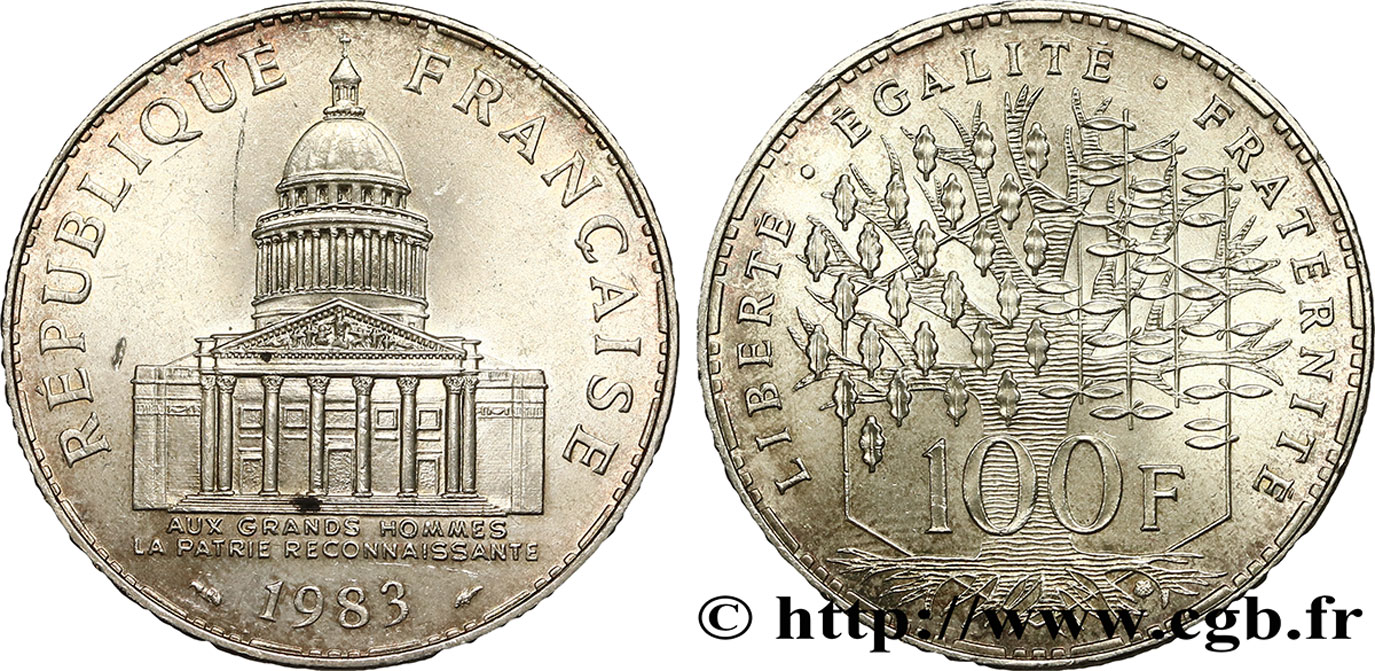 100 francs Panthéon 1983  F.451/3 SUP55 