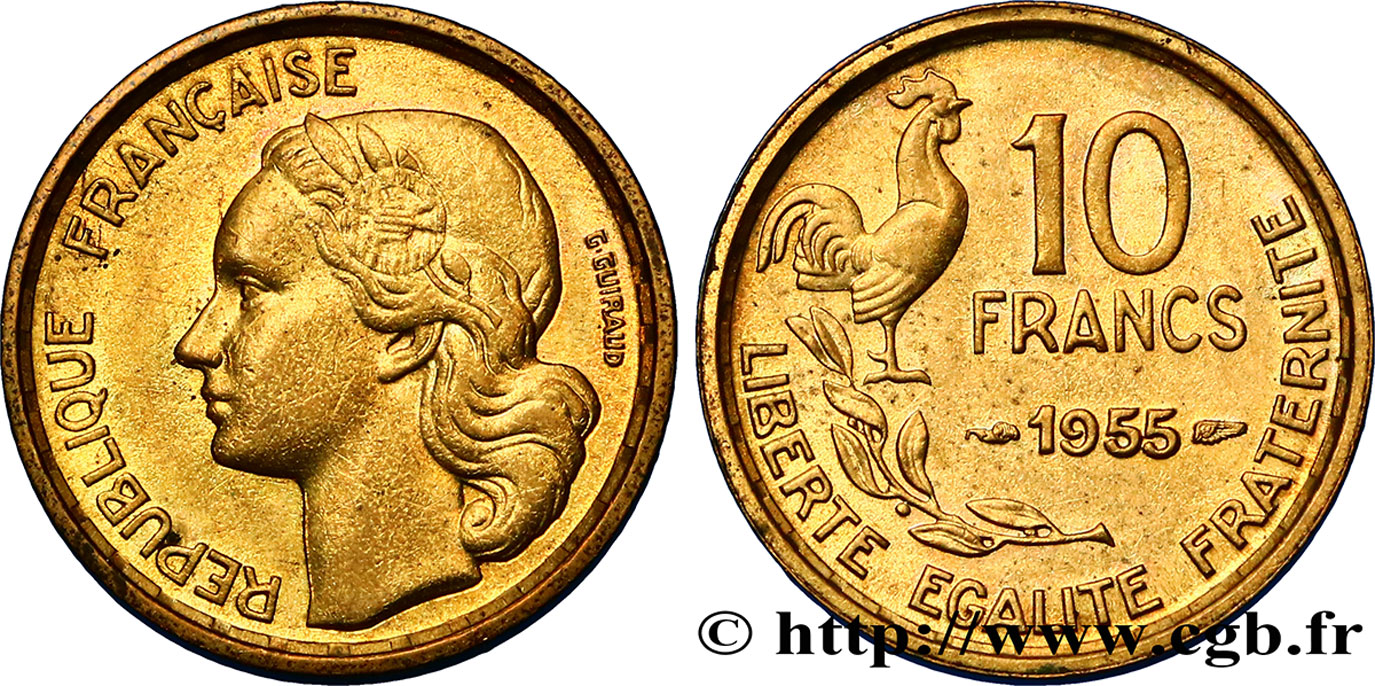 10 francs Guiraud 1955  F.363/12 SS50 