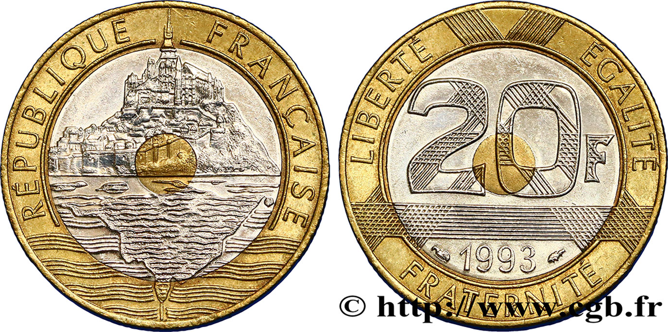 20 francs Mont Saint-Michel 1993 Pessac F.403/7 BB50 