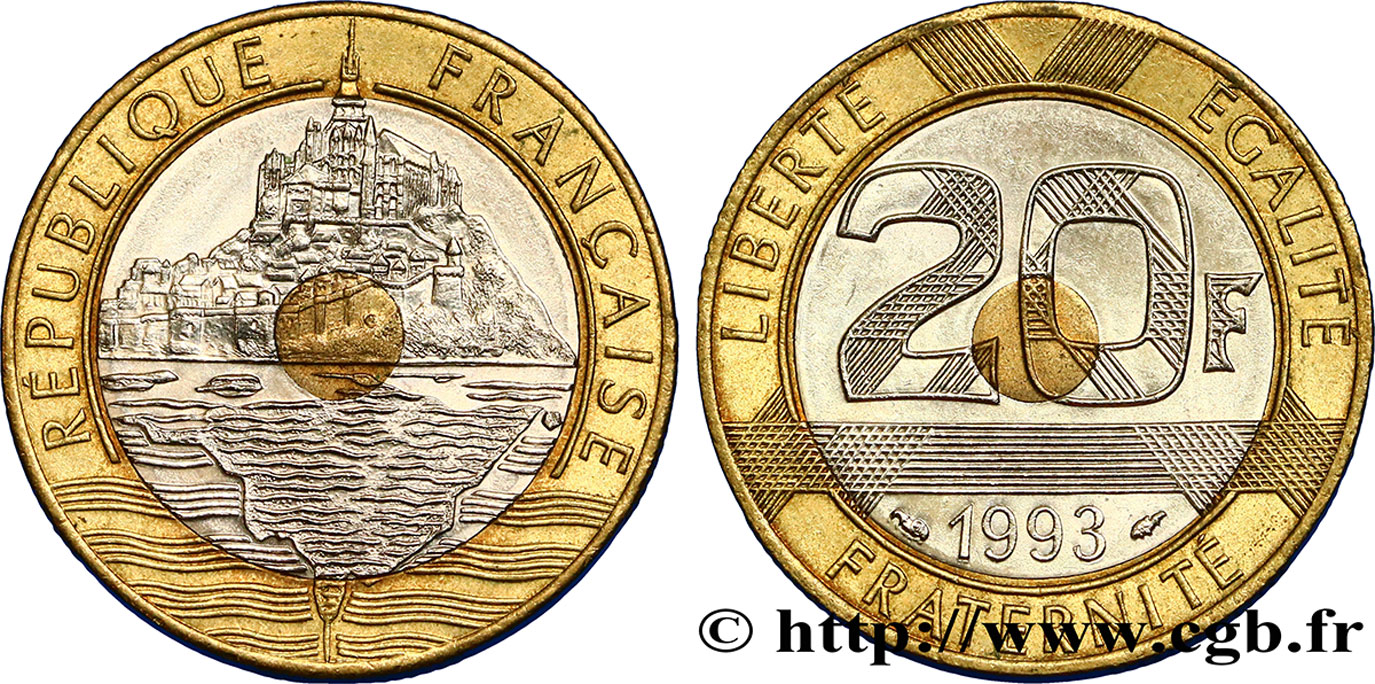 20 francs Mont Saint-Michel 1993 Pessac F.403/7 BB50 