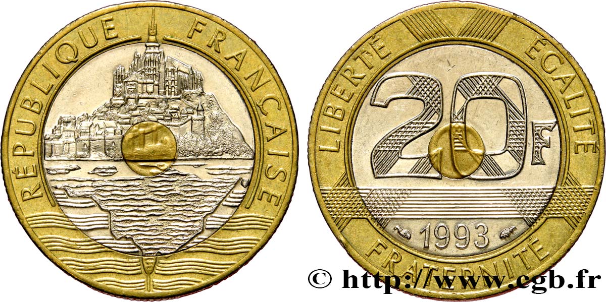 20 francs Mont Saint-Michel 1993 Pessac F.403/7 MBC50 