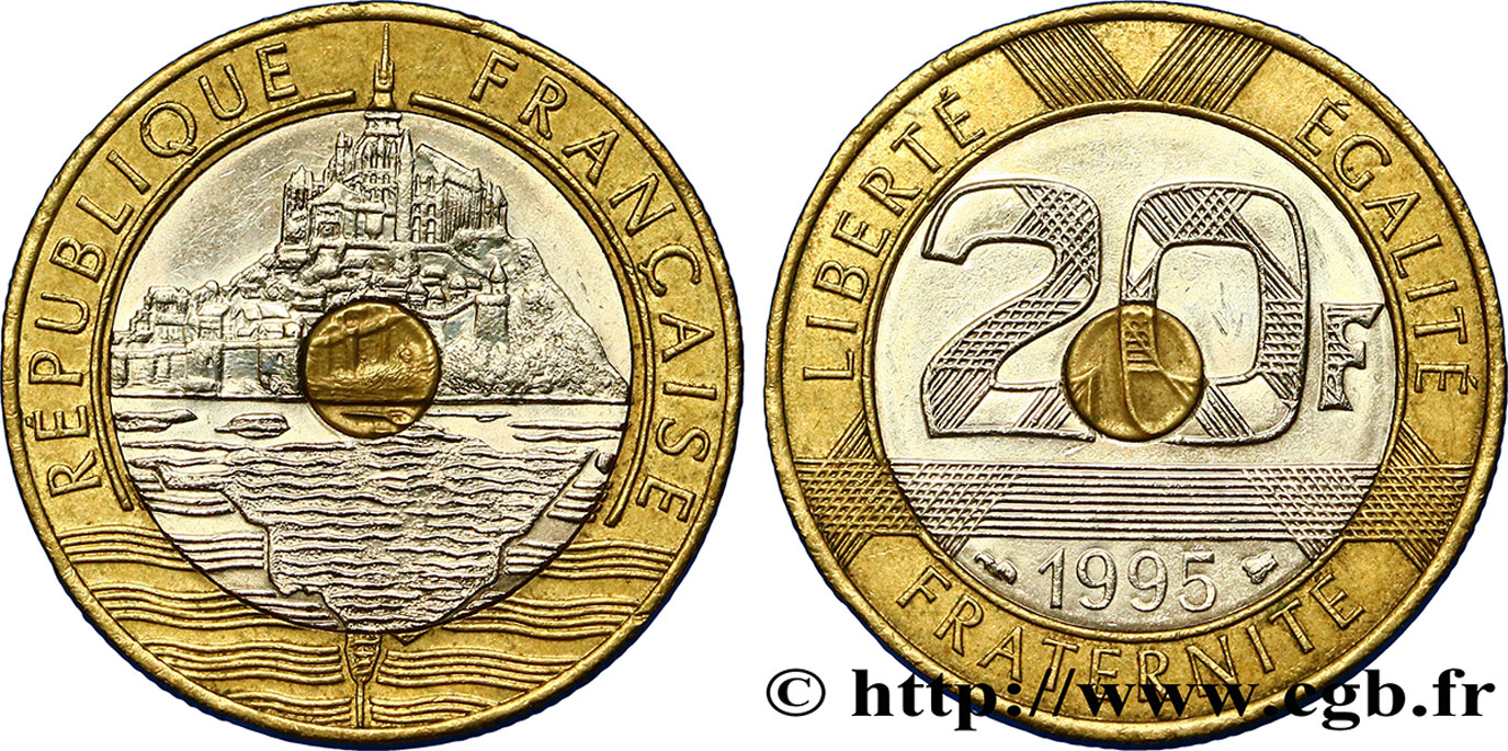 20 francs Mont Saint-Michel 1995 Pessac F.403/11 SUP55 