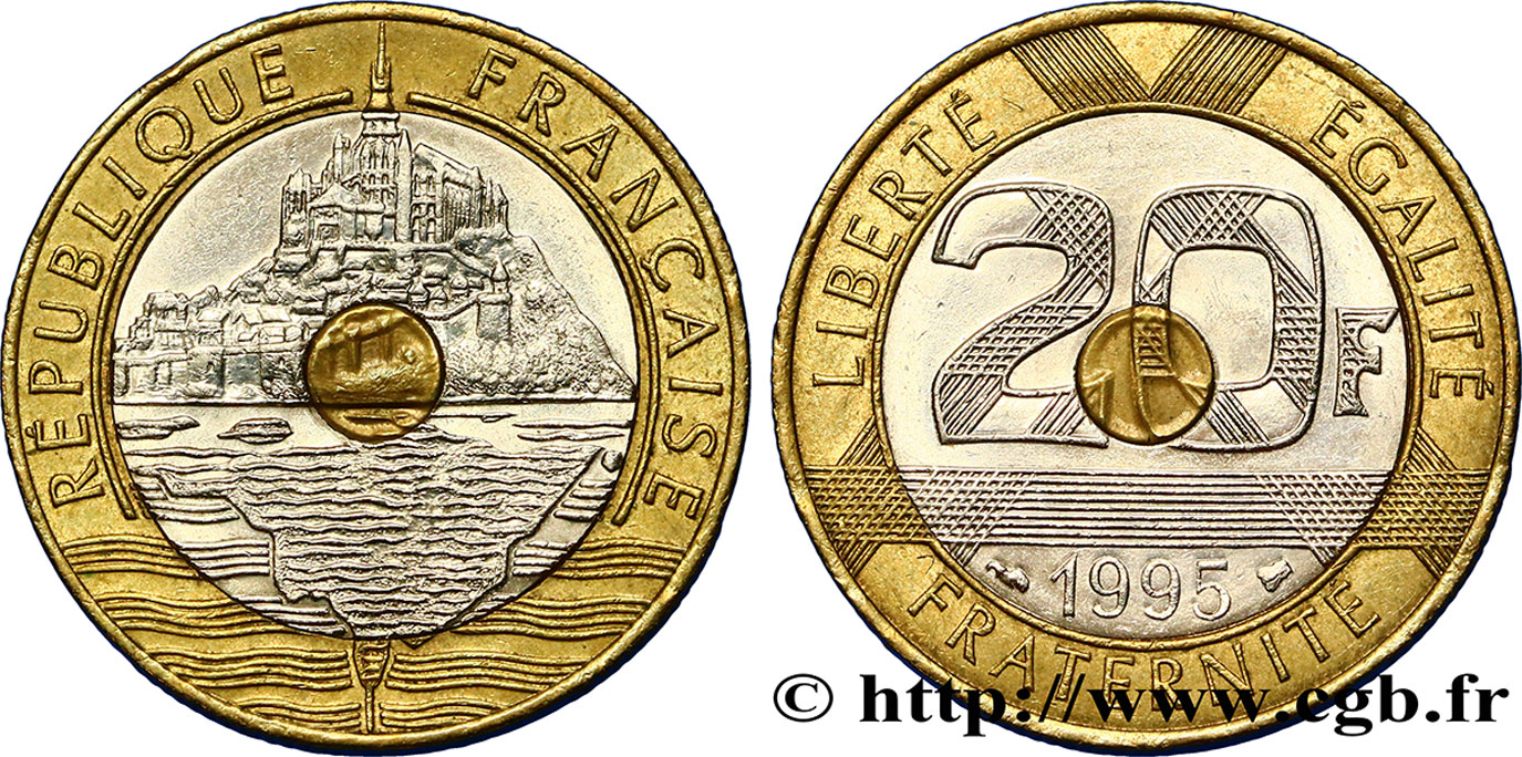 20 francs Mont Saint-Michel 1995 Pessac F.403/11 SUP55 