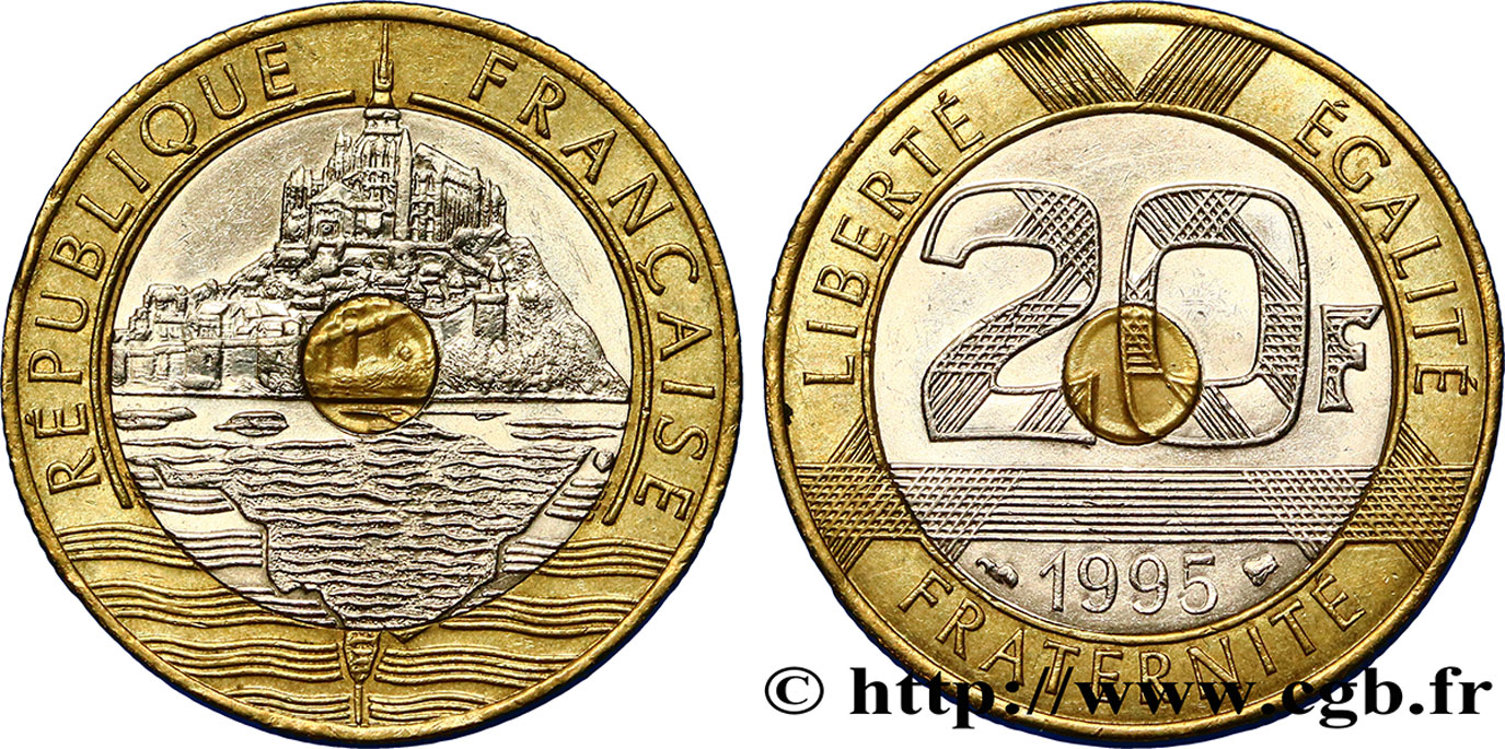 20 francs Mont Saint-Michel 1995 Pessac F.403/11 AU55 