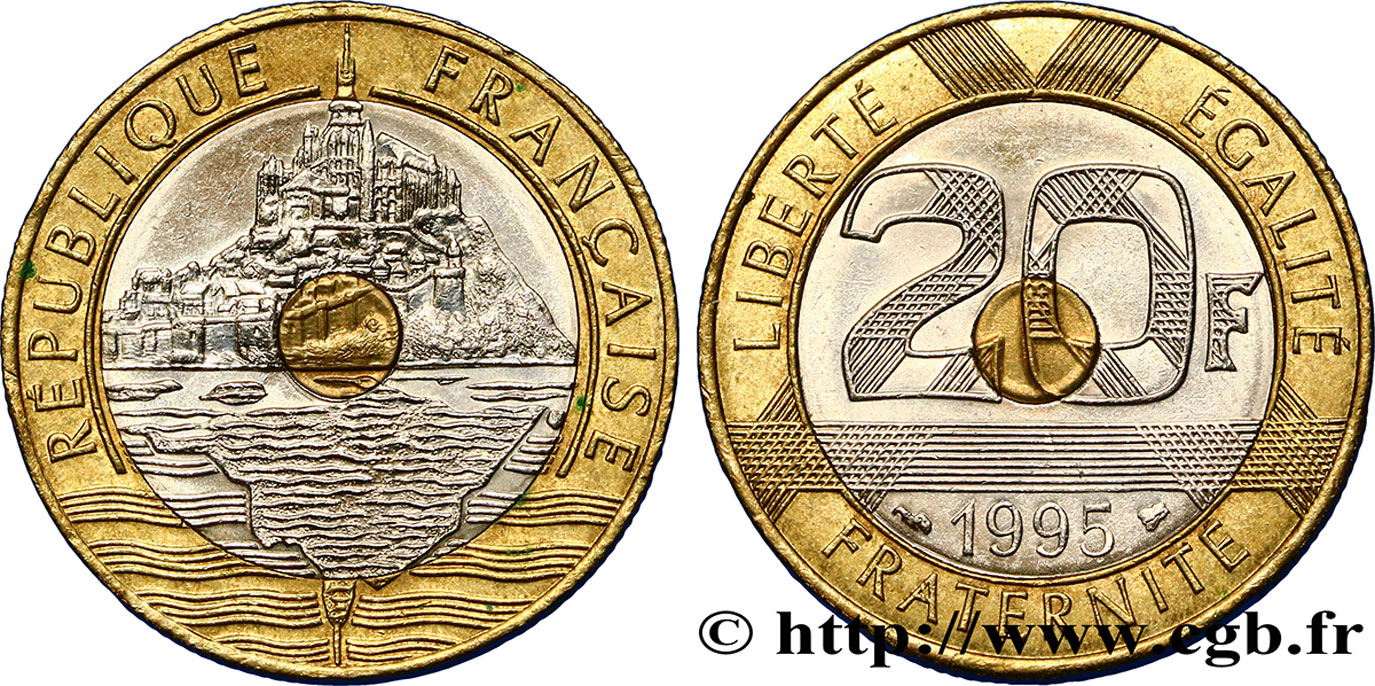 20 francs Mont Saint-Michel 1995 Pessac F.403/11 SUP55 