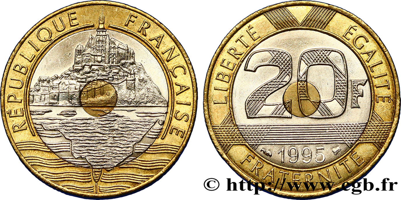 20 francs Mont Saint-Michel 1995 Pessac F.403/11 EBC55 
