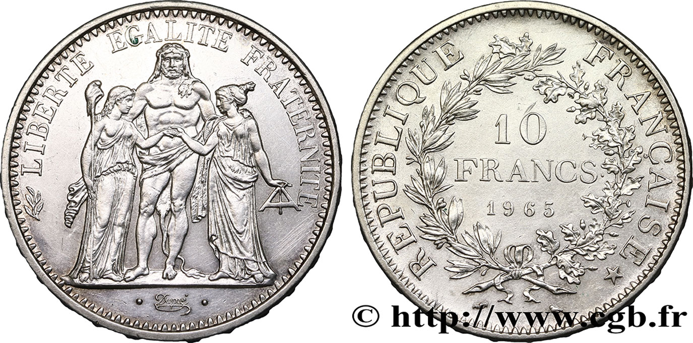 10 francs Hercule 1965  F.364/3 TTB 