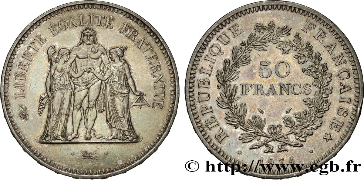 50 francs Hercule 1974  F.427/2 SUP 