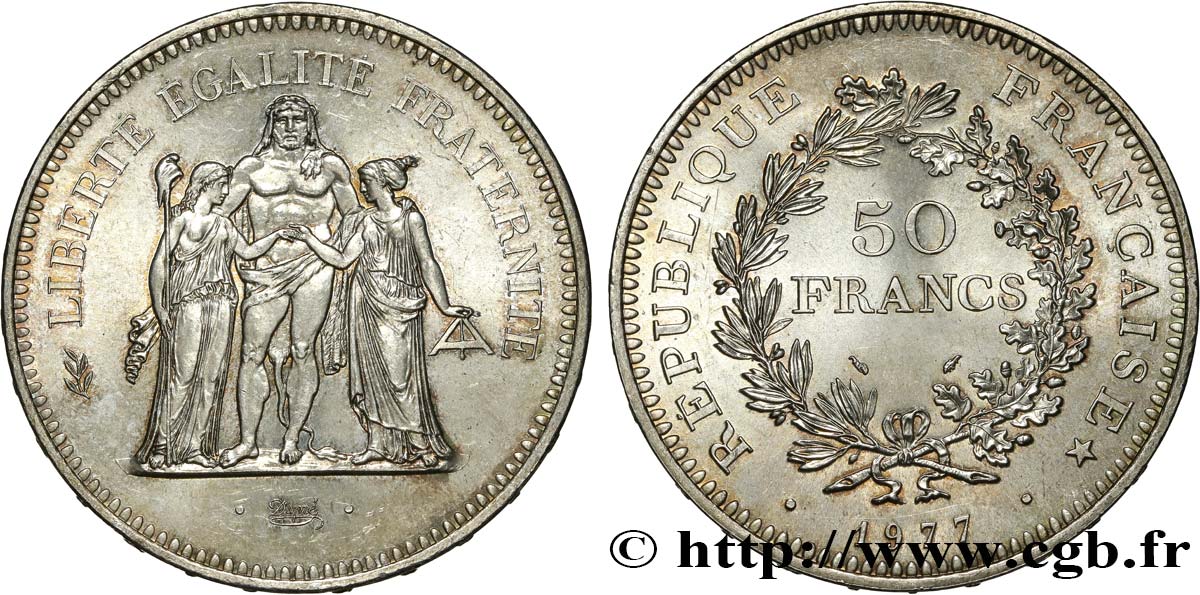 50 francs Hercule 1977  F.427/5 SUP 