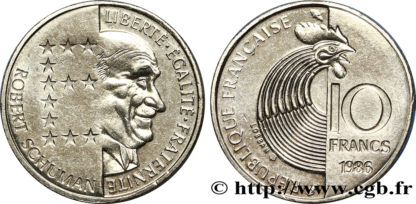 10 francs Robert Schuman 1986 Pessac F.374/2 AU58 