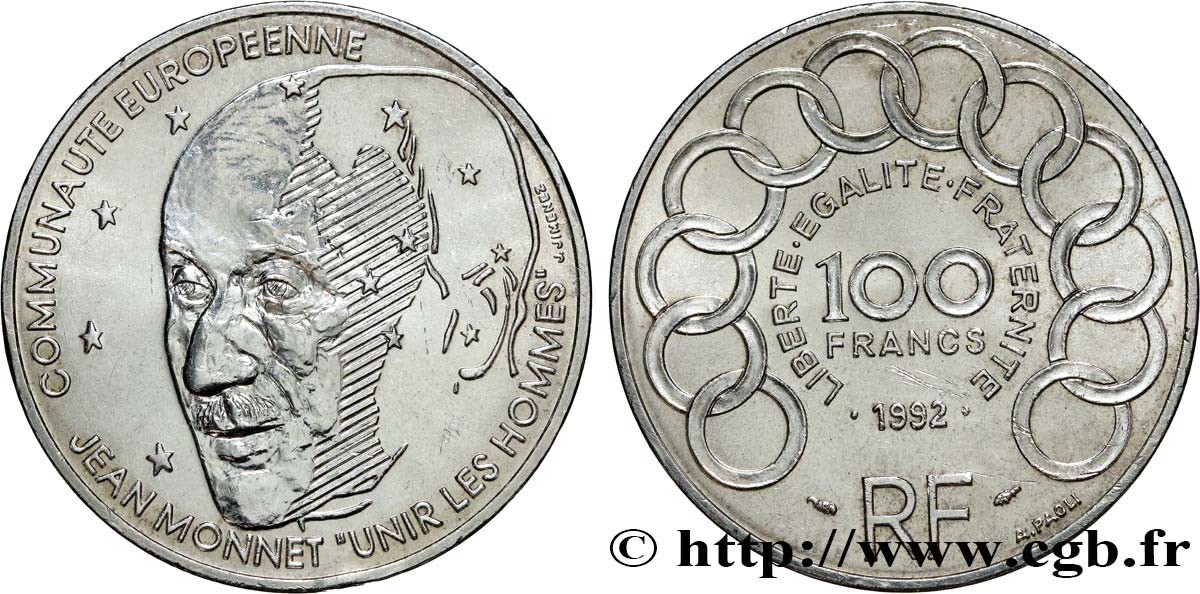 100 francs Jean Monnet 1992  F.460/2 AU 