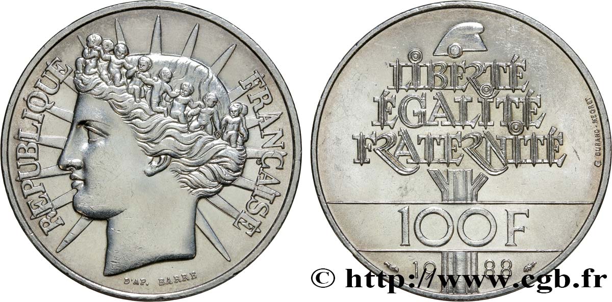 100 francs Fraternité 1988  F.456/2 SUP 