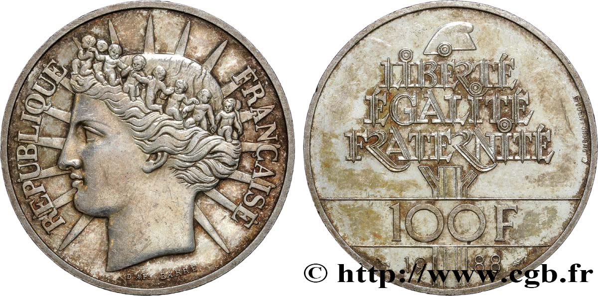100 francs Fraternité 1988  F.456/2 MBC52 