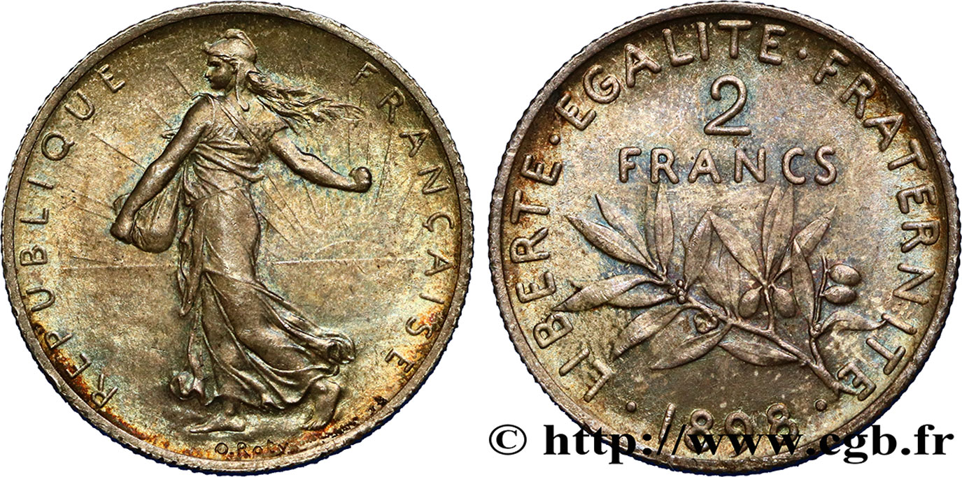 2 francs Semeuse 1898  F.266/1 EBC60 