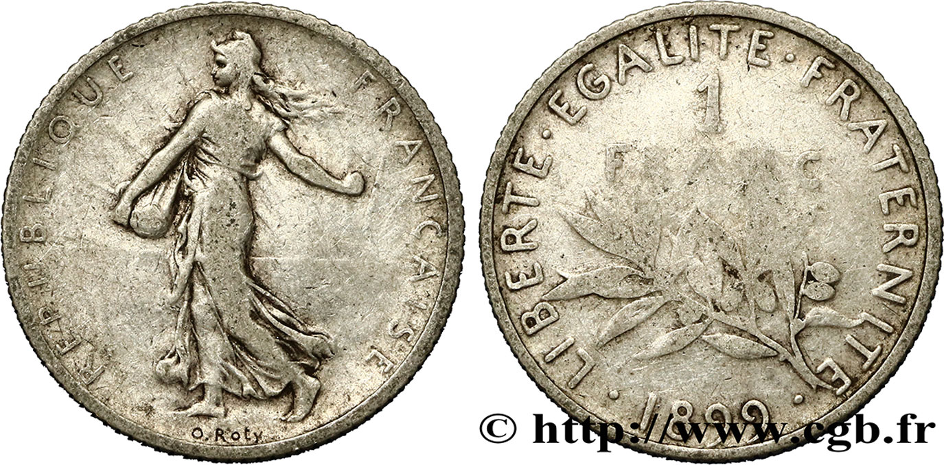 1 franc Semeuse 1899 Paris F.217/3 TB20 