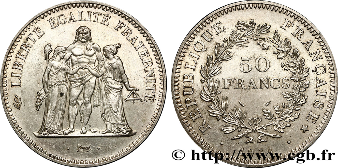 50 francs Hercule, avers de la 20 francs 1974  F.426/1 BB48 