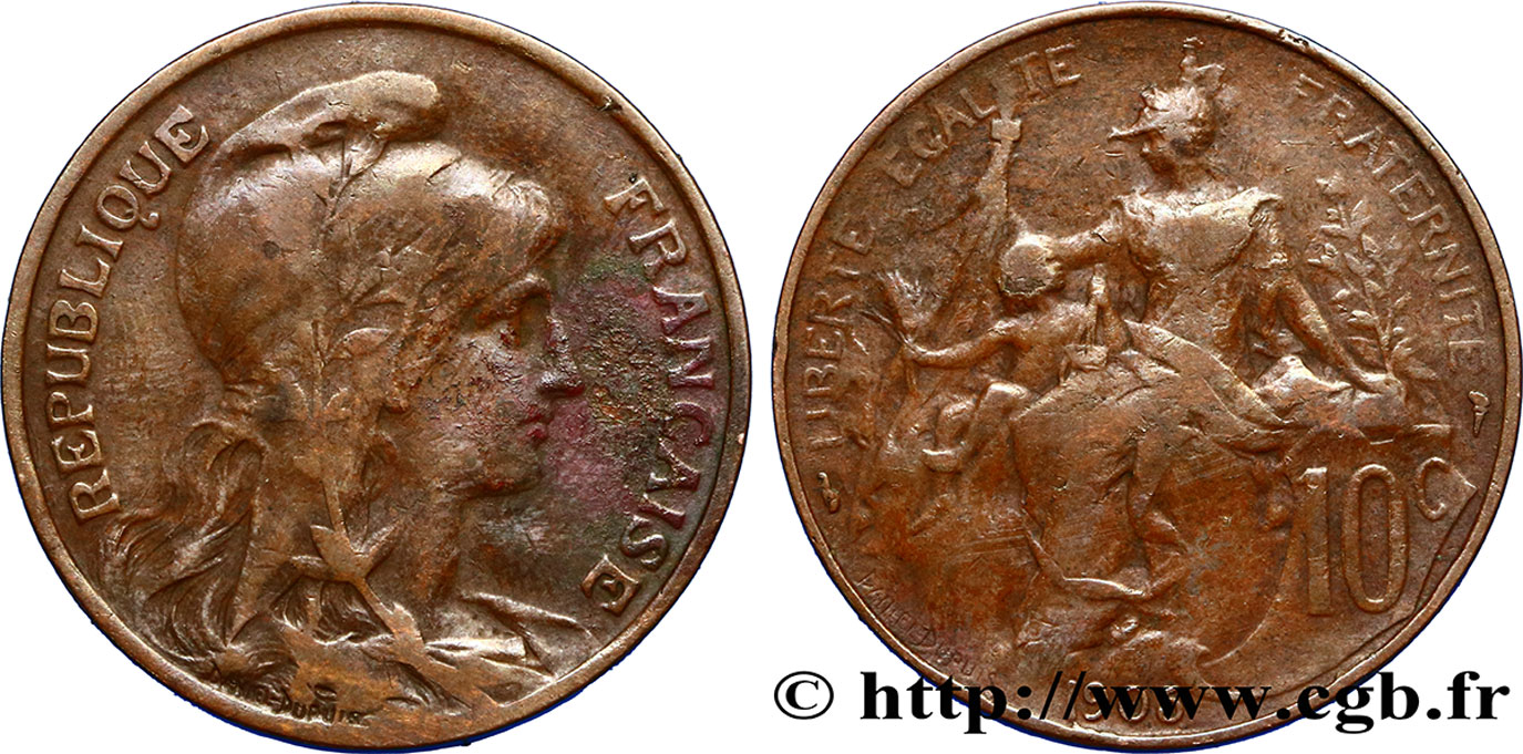 10 centimes Daniel-Dupuis 1905  F.136/14 VF25 