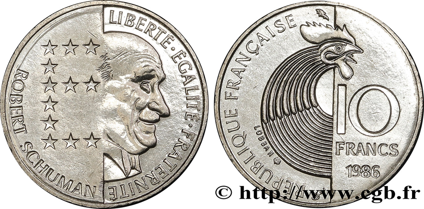 10 francs Robert Schuman 1986 Pessac F.374/2 EBC58 