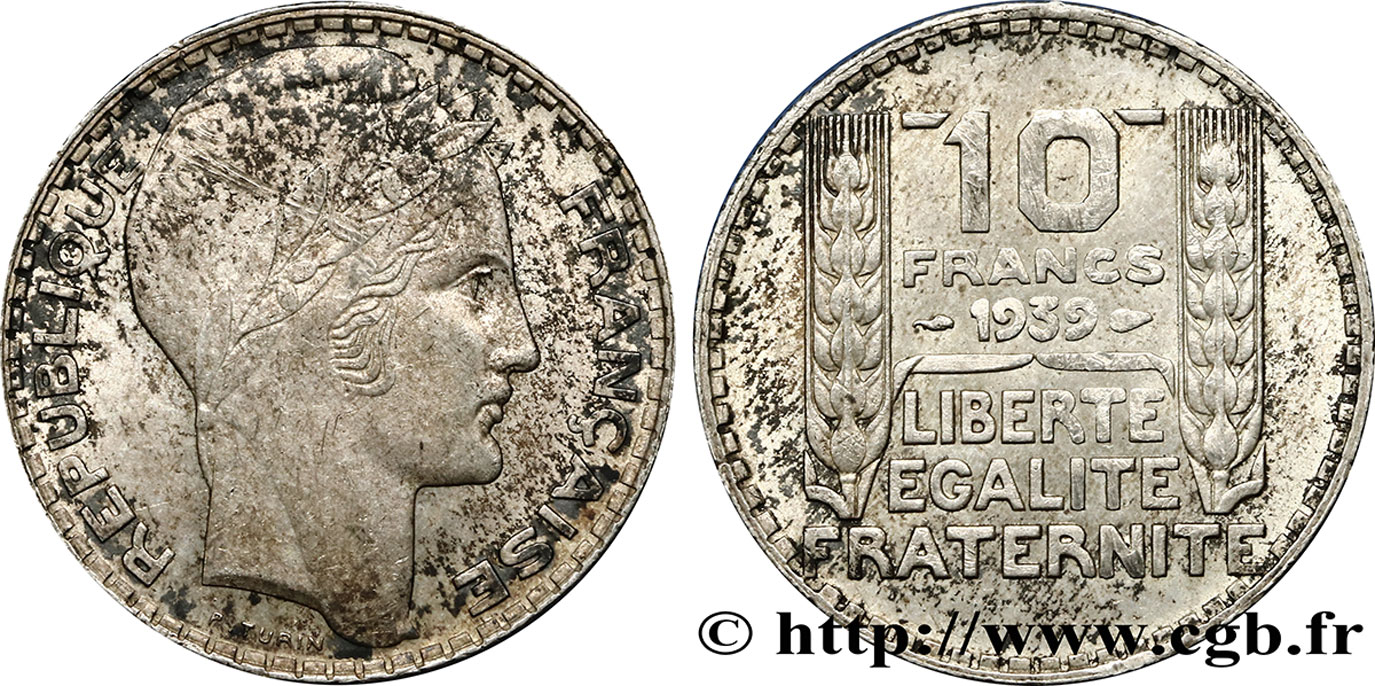 10 francs Turin 1939  F.360/10 TTB52 