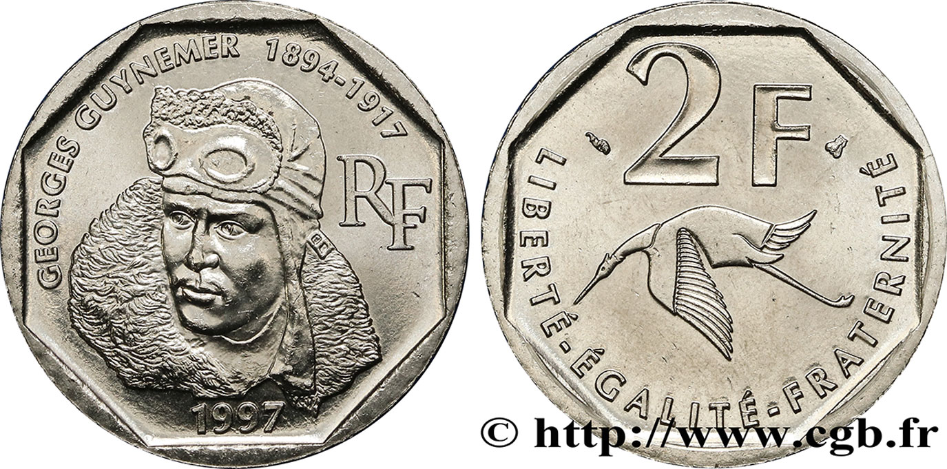 2 francs Georges Guynemer 1997 Pessac F.275/2 SPL63 