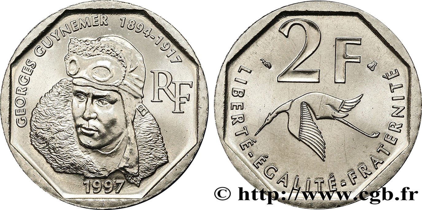 2 francs Georges Guynemer 1997 Pessac F.275/2 SPL63 