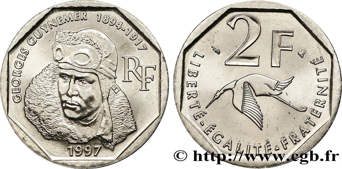 2 francs Georges Guynemer 1997 Pessac F.275/2 SPL63 