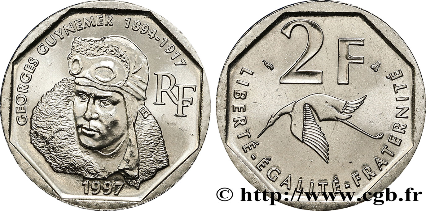2 francs Georges Guynemer 1997 Pessac F.275/2 SPL63 