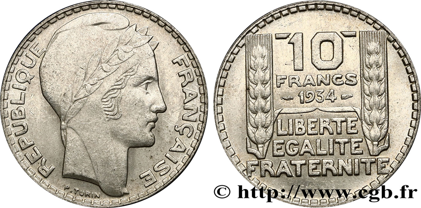 10 francs Turin 1934  F.360/7 BB45 