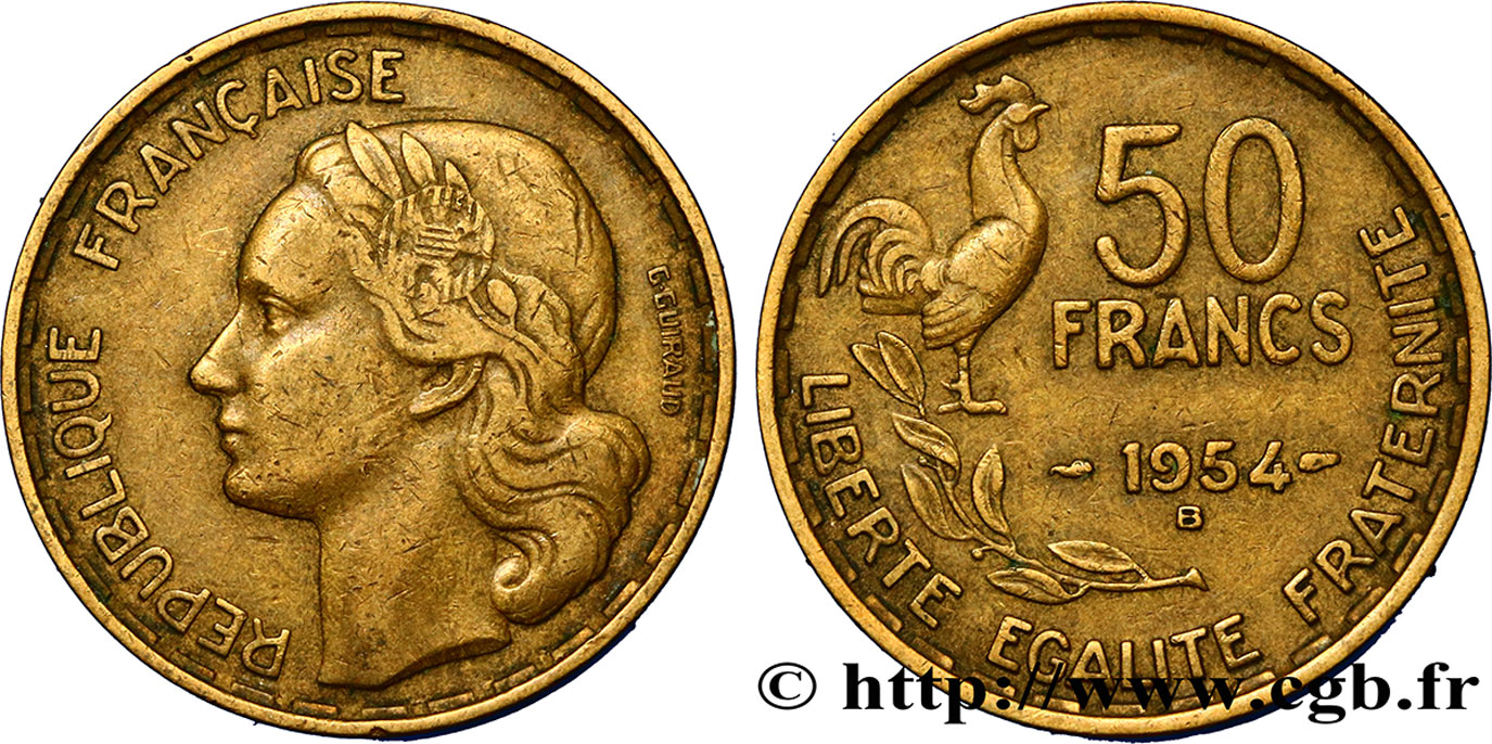 50 francs Guiraud 1954 Beaumont-Le-Roger F.425/13 BB40 