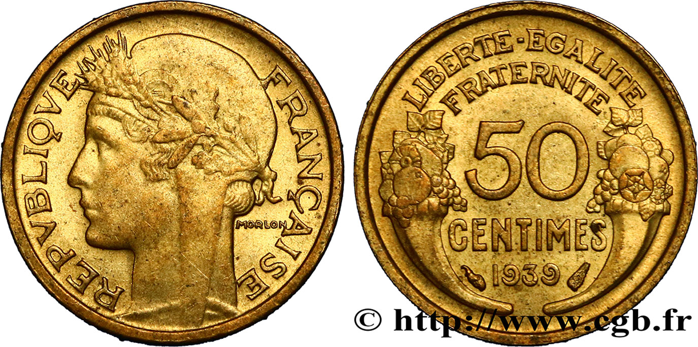 50 centimes Morlon 1939  F.192/15 MS62 