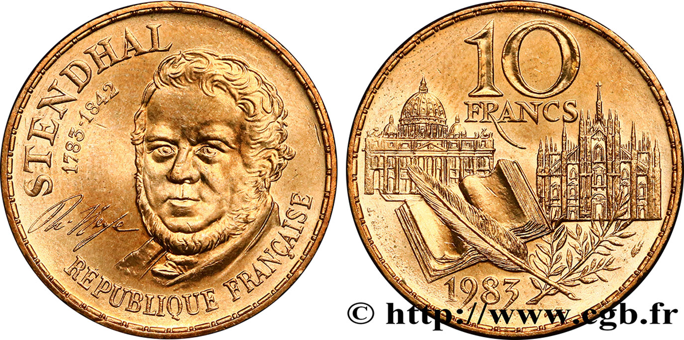 10 francs Stendhal 1983  F.368/2 MS63 