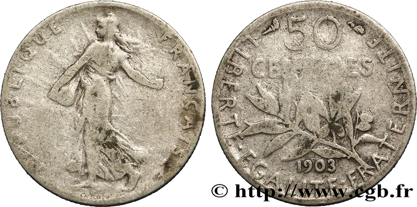 50 centimes Semeuse 1903  F.190/10 F12 